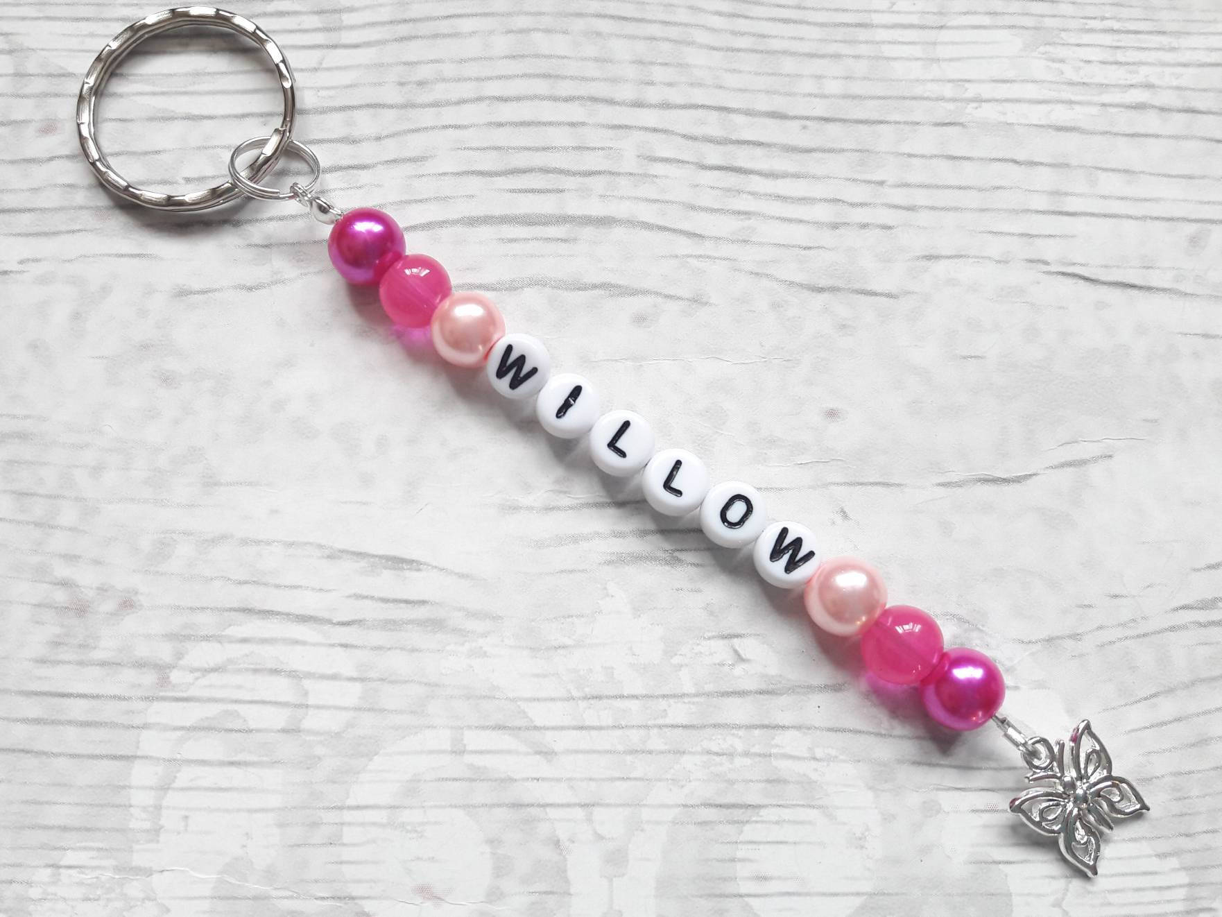 personalised name keyring, personalised bag charm,back to school zip tag, book bag charm, coat zip pull, bag tag