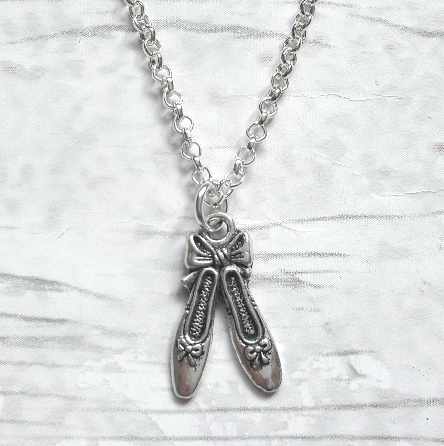 Ballet shoe necklace, ballerina jewellery, ballet slipper necklace, dance jewelry, personalised present, gifts for girls, stocking filler