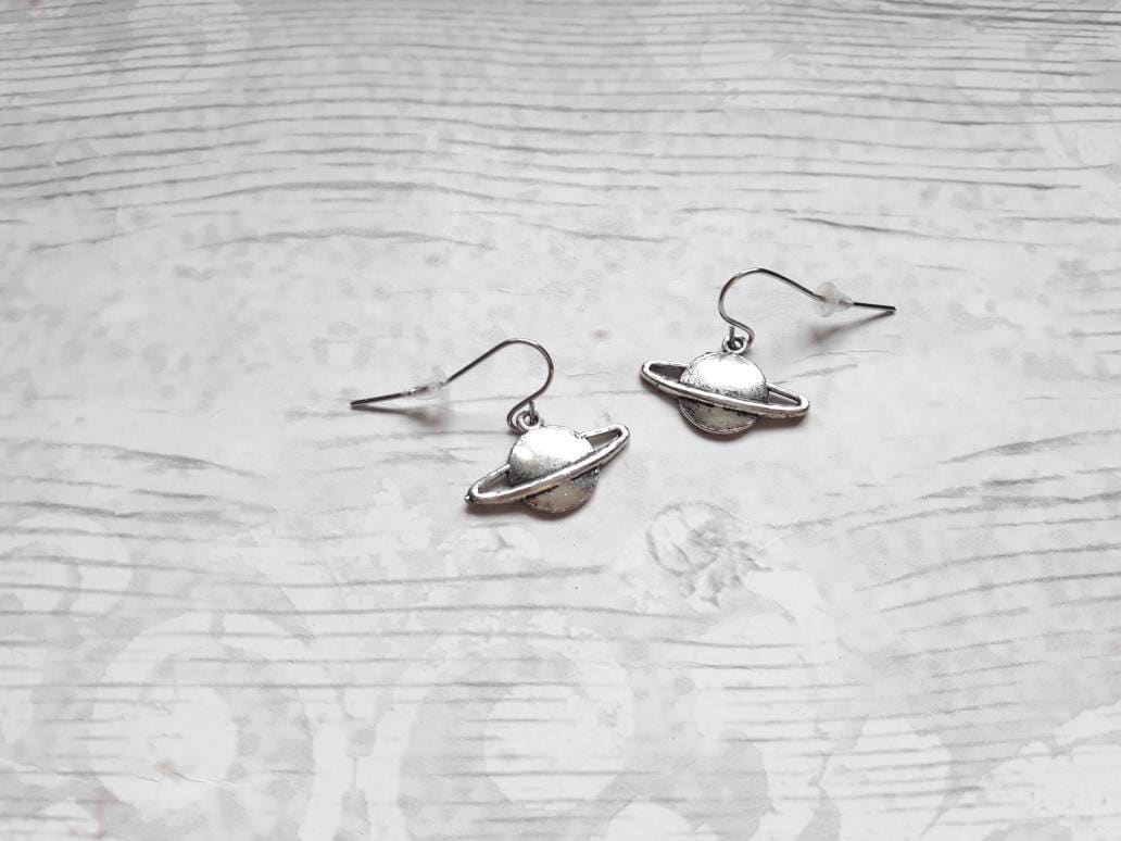 Planet earrings, space earrings, galaxy jewellery, celestial jewelry, earth earrings, solar system gift, astronomy present