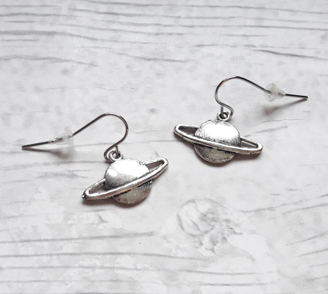 Planet earrings, space earrings, galaxy jewellery, celestial jewelry, earth earrings, solar system gift, astronomy present