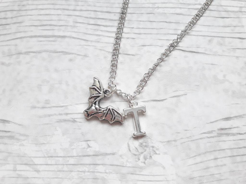 Bat necklace, spooky halloween jewellery, gifts for birthday, animal lover present