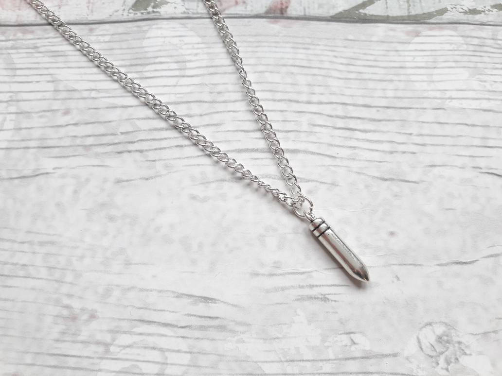 Bullet necklace, partners in crime jewelry, bullet jewellery, best friend gift, bbf necklace, gifts for friend weapon jewelry, gun necklace