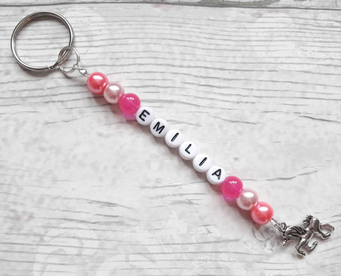 personalised name keyring, personalised bag charm,back to school zip tag, book bag charm, coat zip pull, bag tag