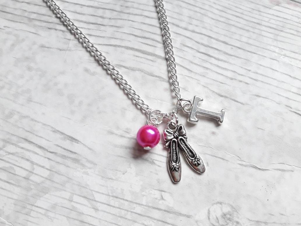 Ballet shoe necklace, ballerina jewellery, ballet slipper necklace, dance jewelry, personalised present, gifts for girls, stocking filler
