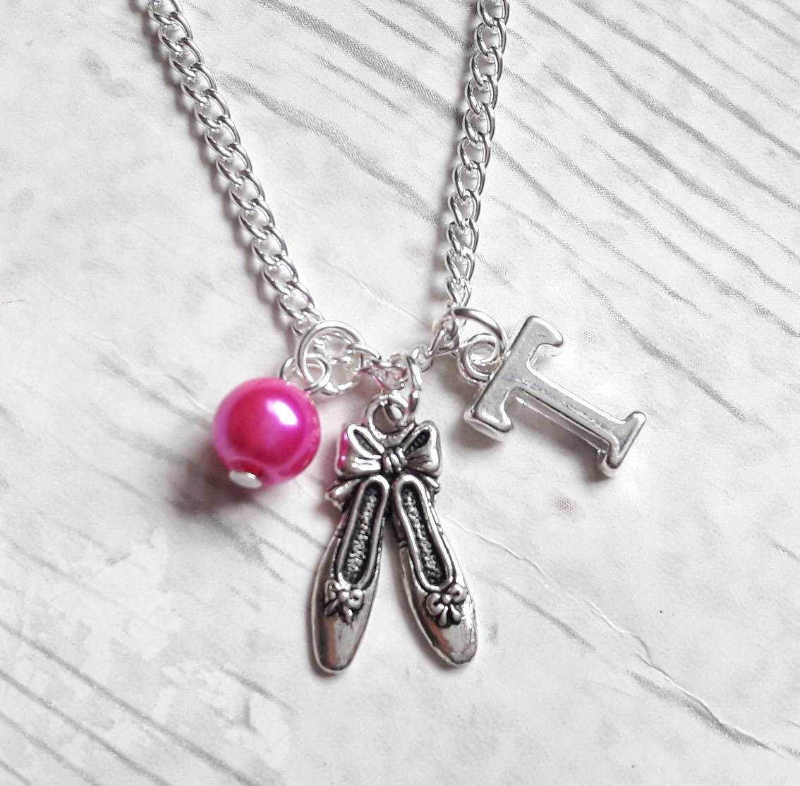 Ballet shoe necklace, ballerina jewellery, ballet slipper necklace, dance jewelry, personalised present, gifts for girls, stocking filler