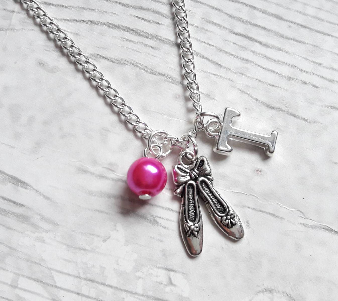 Ballet shoe necklace, ballerina jewellery, ballet slipper necklace, dance jewelry, personalised present, gifts for girls, stocking filler