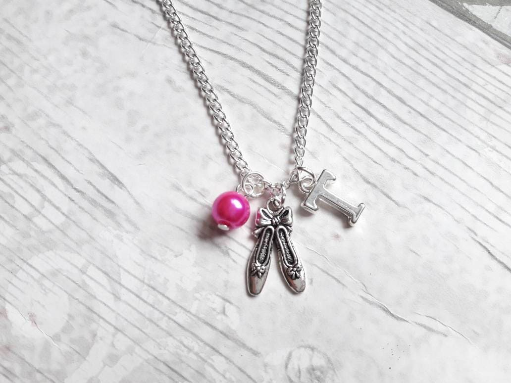 Ballet shoe necklace, ballerina jewellery, ballet slipper necklace, dance jewelry, personalised present, gifts for girls, stocking filler