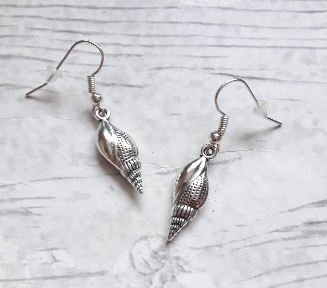 Sea shell earrings, nautical earrings, fish jewellery, animal lover, thankyou present, sealife gift, summer jewelry, mothers day present