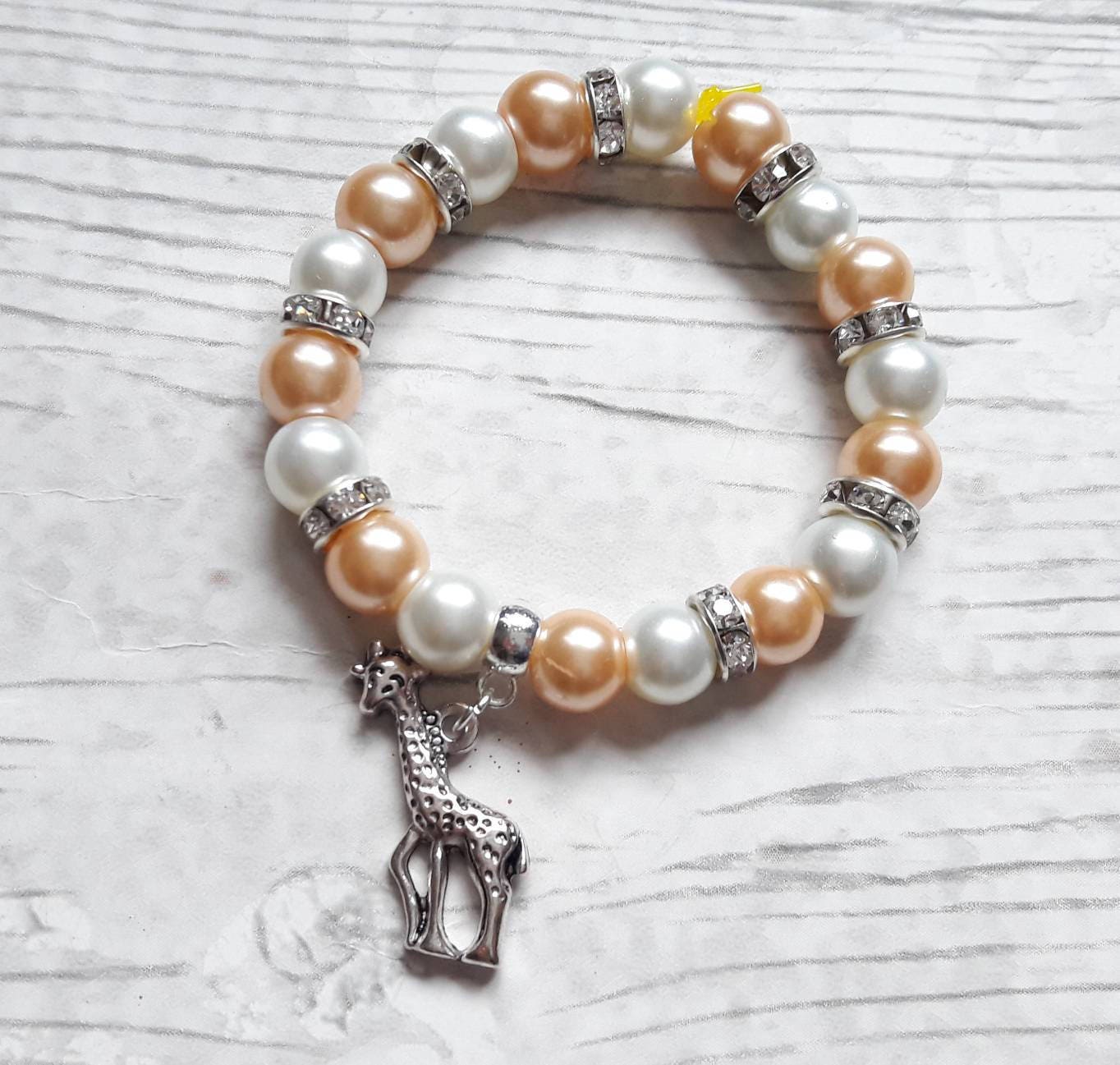 Giraffe bracelet, safari jewellery, animal lover present, giraffe gift idea, thankyou gift, jewellery for girls, zoo keepsake