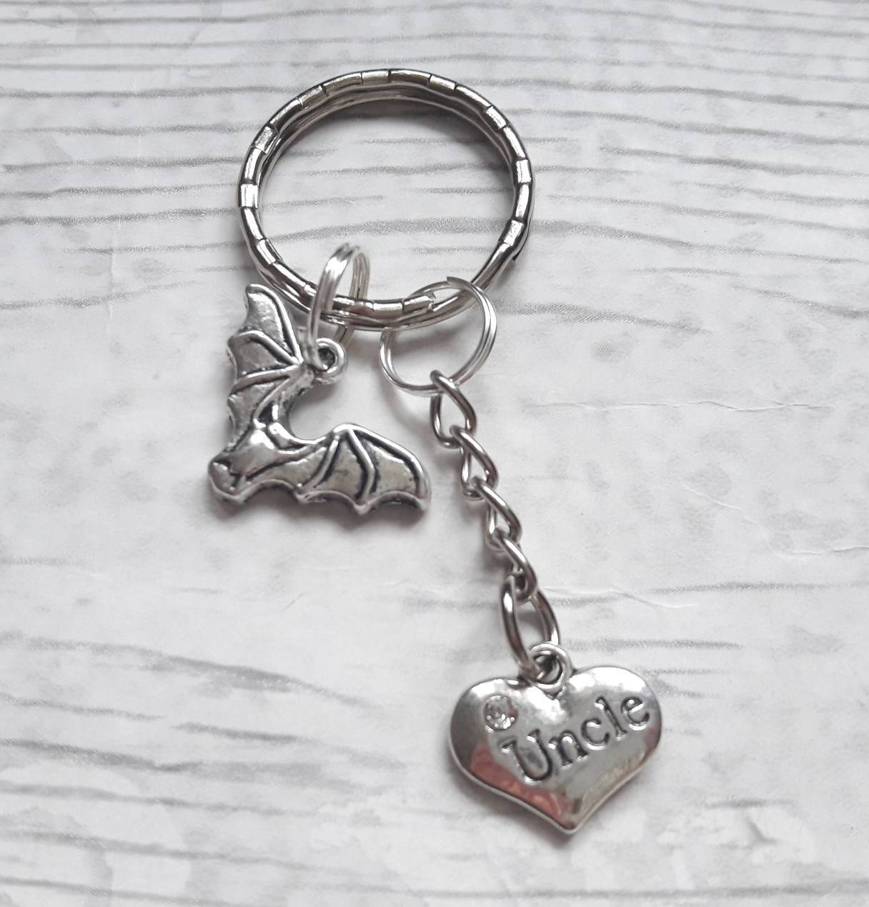 dad keyring, brother present, daddy keychain, uncle bagcharm, grandfather gift, fathers day present, thankyou gift, gift for him