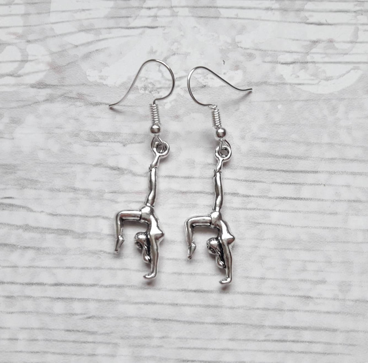 gymnastic earrings, gymnast jewellery, sports team jewelry, gifts for girls, children's present, gymnast earrings, graduation gift