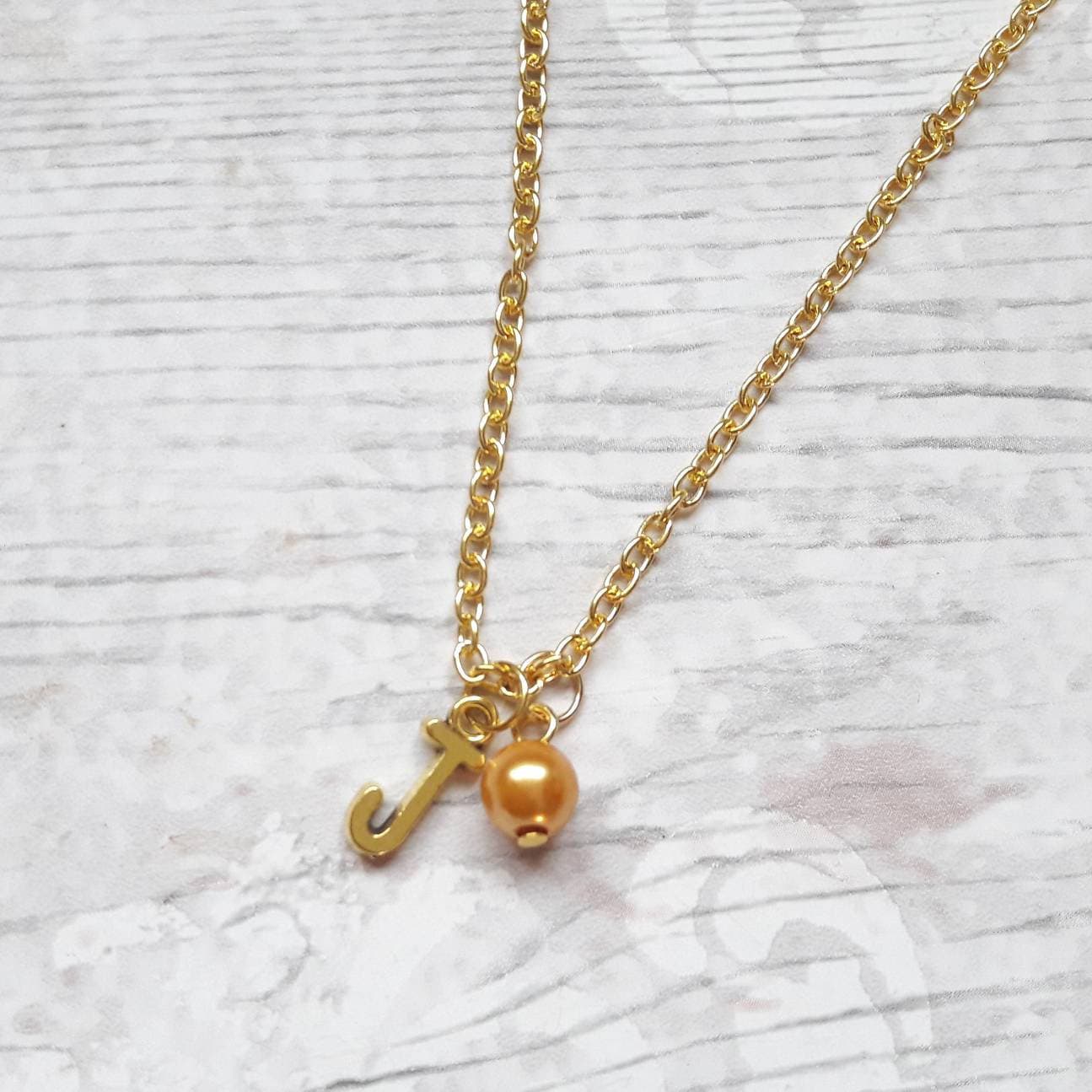 Initial necklace, personalised jewellery, gold plated letter jewelry, custom bridesmaid gift, monogram necklace