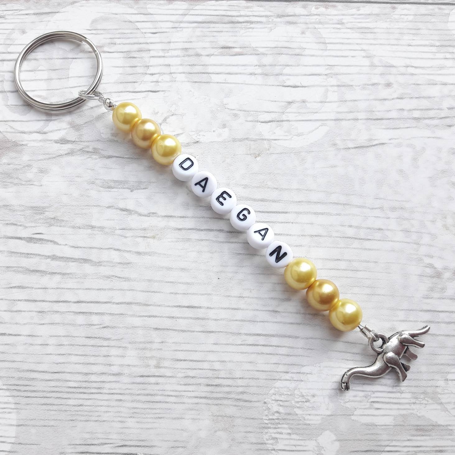 name keyring, named bag charm, personalised keyring, named keyring, back to school, zip tag, coat tag