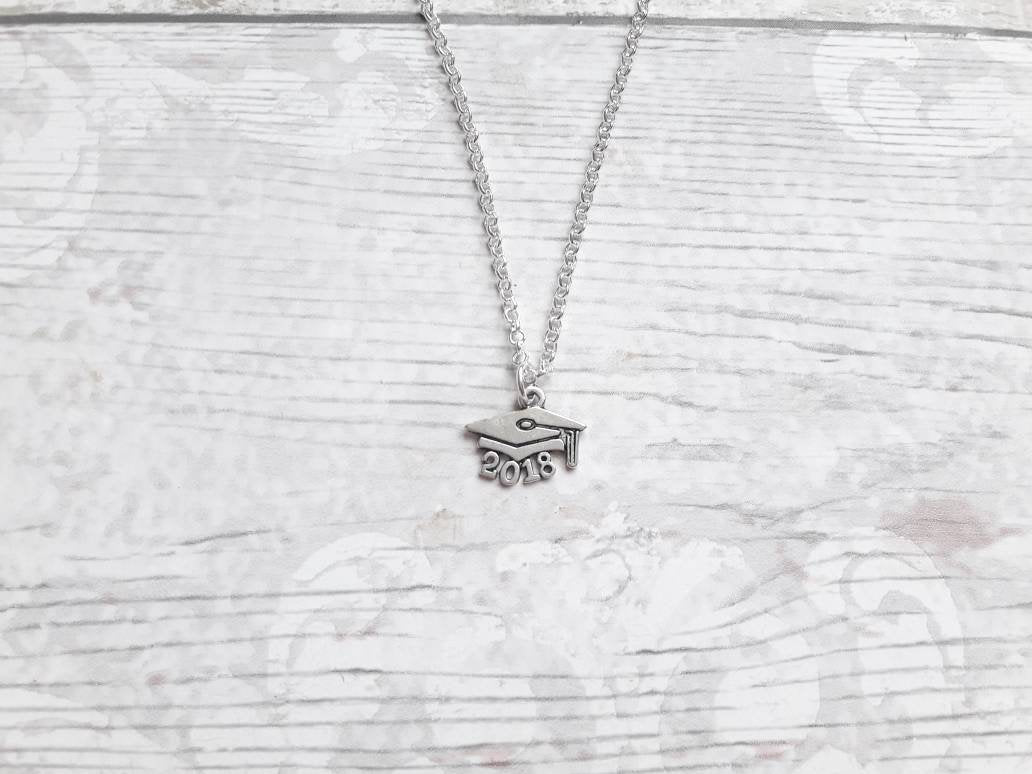 2023 Graduation necklace, grad student jewellery, graduation cap gift, congratulations present, high school graduate jewelry, you did it