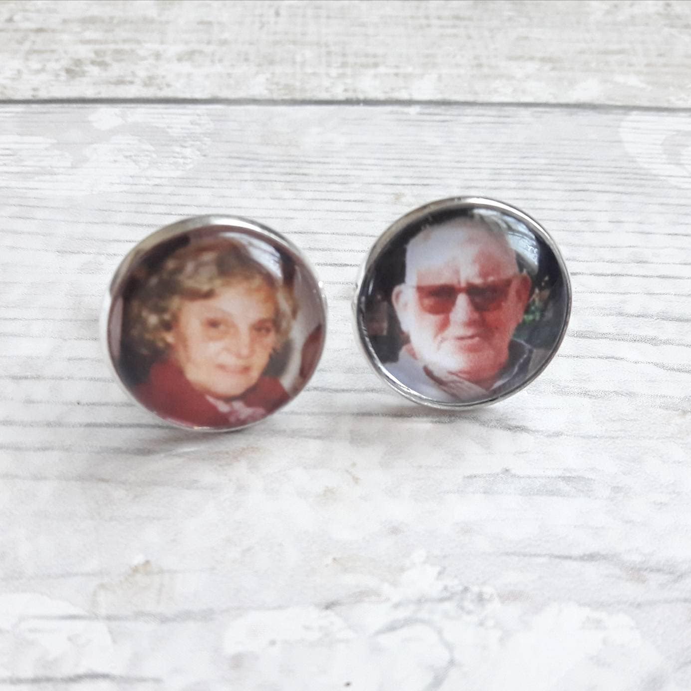 Photo cufflinks, groom keepsake, wedding keepsake, memorial cufflinks, fathers day gift, father of the bride present, picture cufflink