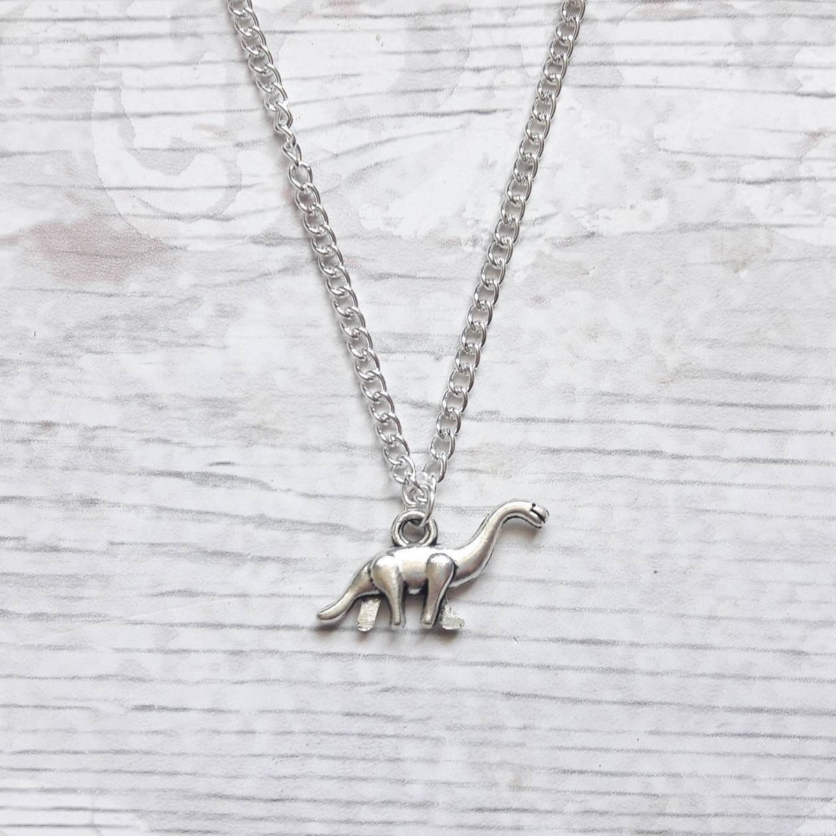 Dinosaur necklace, brachiosaurus jewelry, dino jewellery, jurassic necklace, t-rex pendant, long neck dino gift, personalised gift for kids