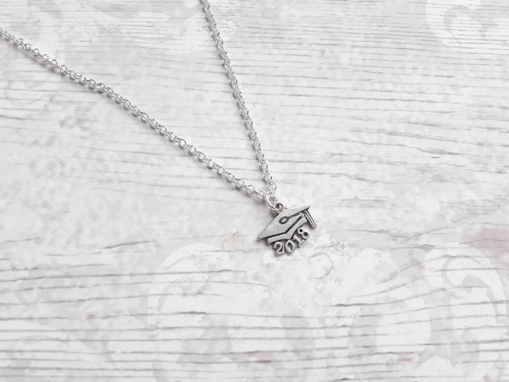 2023 Graduation necklace, grad student jewellery, graduation cap gift, congratulations present, high school graduate jewelry, you did it