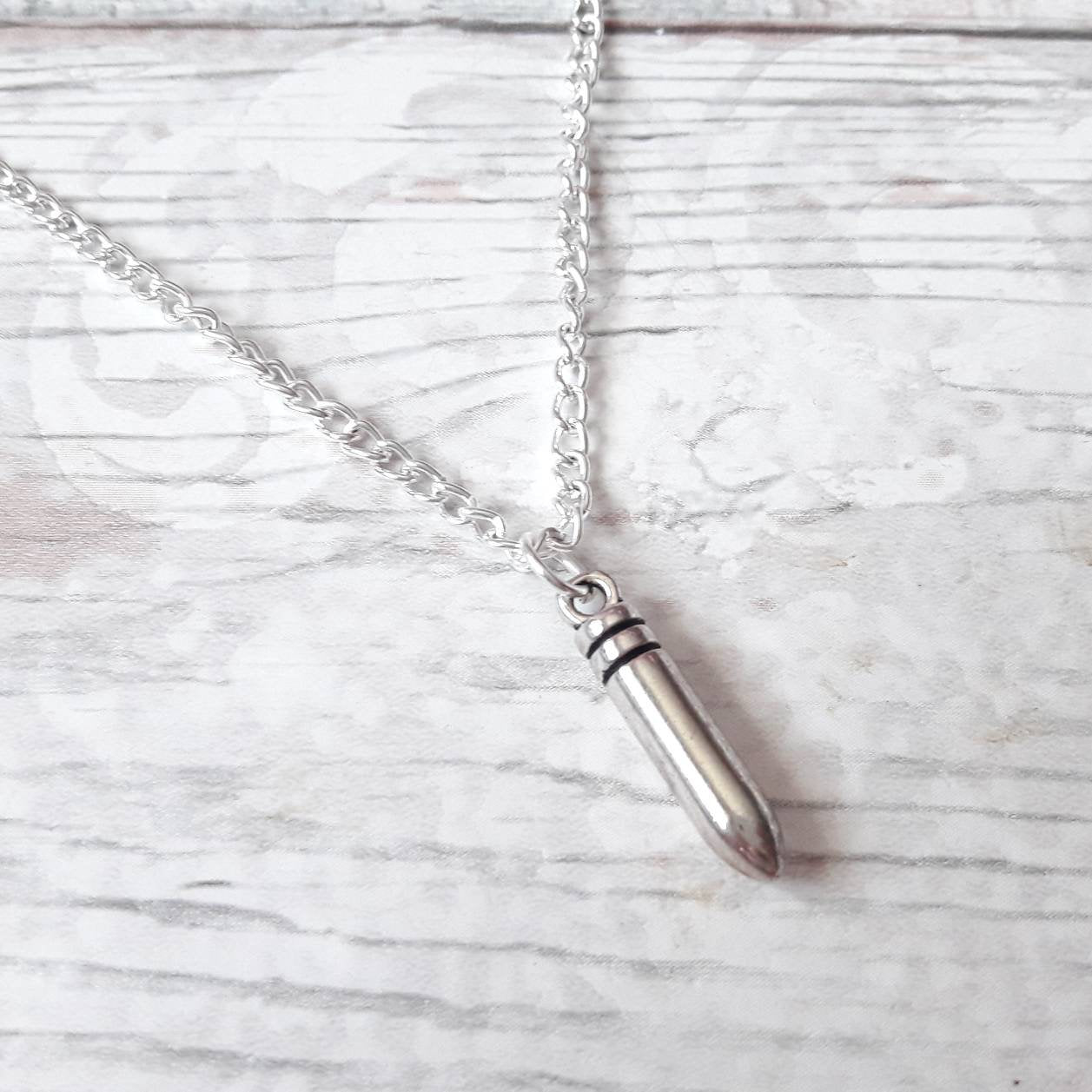 Bullet necklace, partners in crime jewelry, bullet jewellery, best friend gift, bbf necklace, gifts for friend weapon jewelry, gun necklace