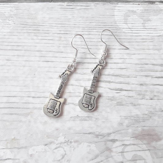 Guitar earrings, musical instrument jewellery, dance jewelry, music teacher jewellery, the you present, teacher appreciation present