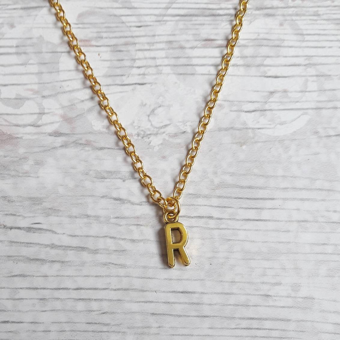 Initial necklace, personalised jewellery, gold plated letter jewelry, custom bridesmaid gift, monogram necklace