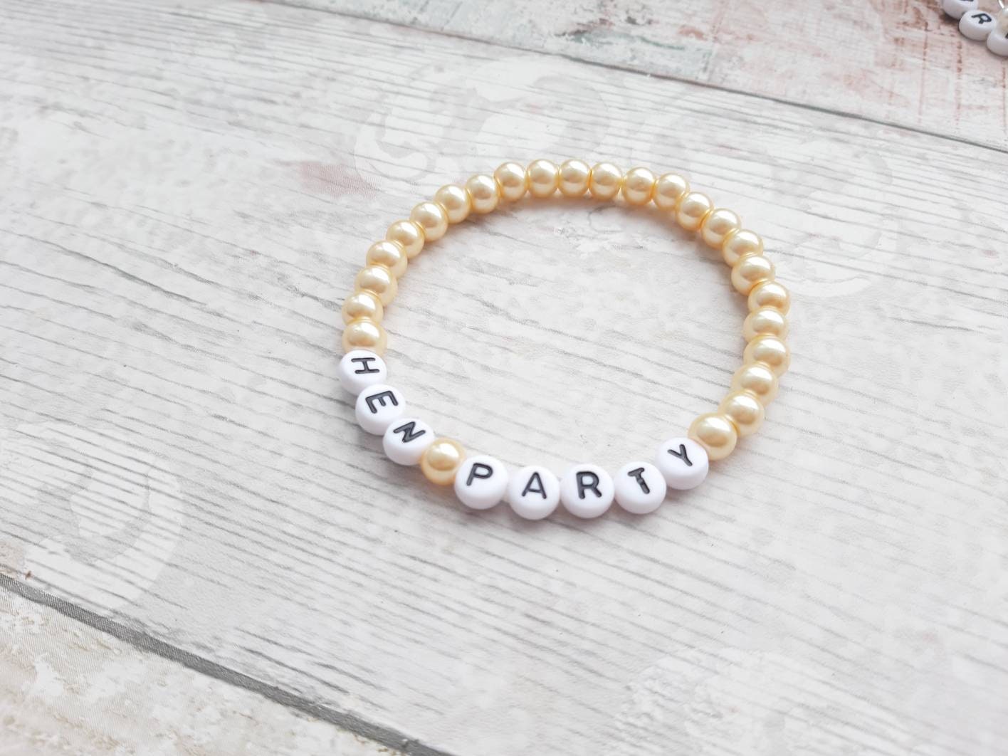Hen party bracelet, bacherlorette bag filler, bride tribe favour, hen do jewellery, team bride jewelry, bride to be gift bags, hen night