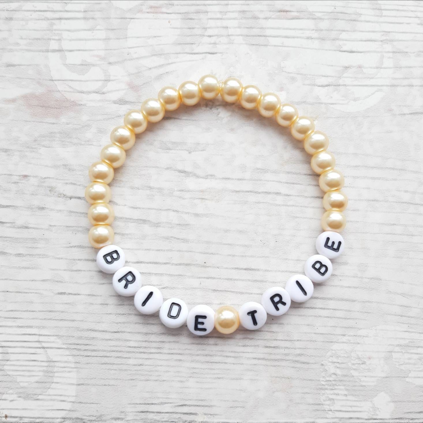 Bride tribe bracelet, bacherlorette bag filler, team bride favour, hen do jewellery, hen party jewelry, bride to be gift bags, hen night
