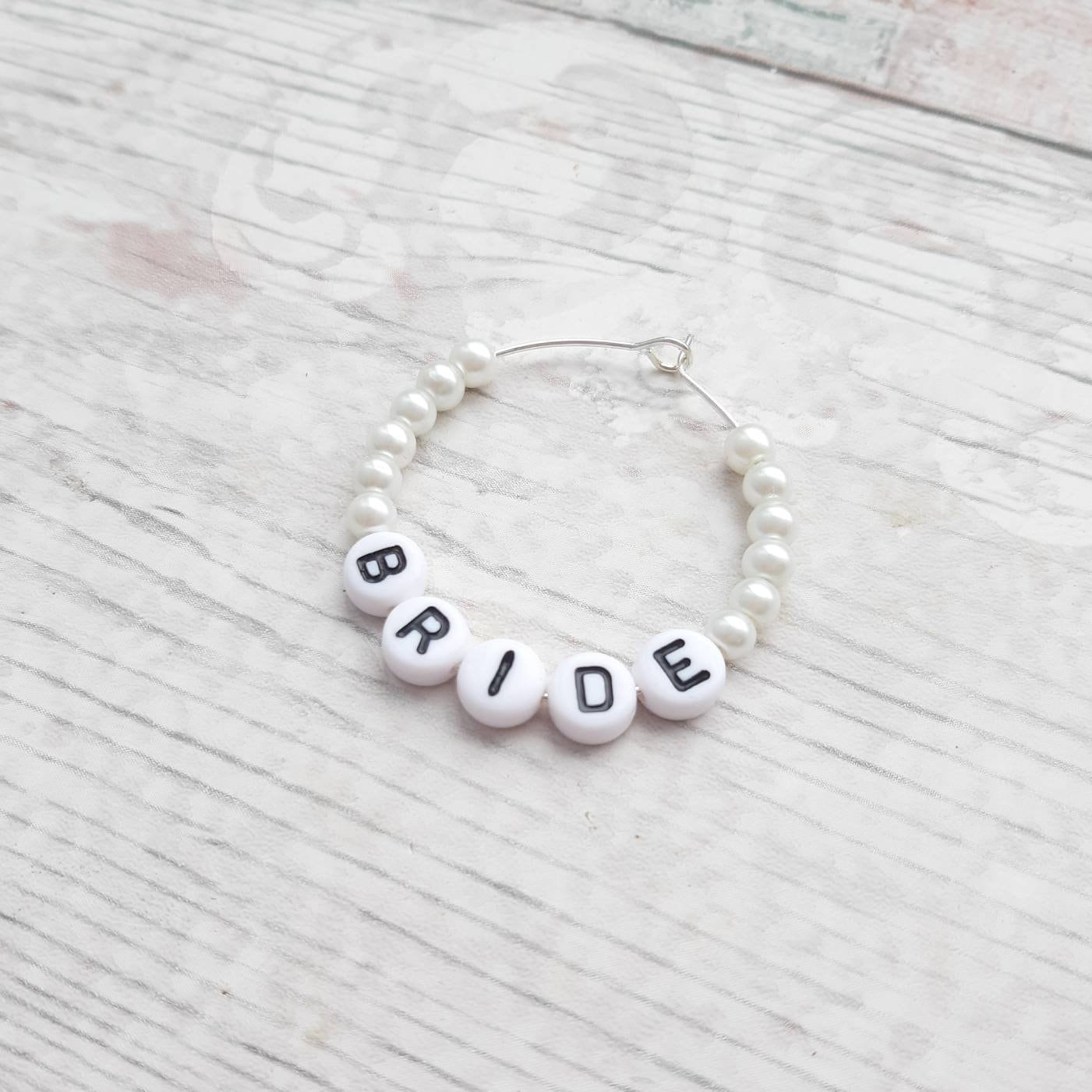 Hen party wine glass charm, bacherlorette bag filler, bride tribe favour, hen do jewellery, team bride, bride to be gift bags, hen night