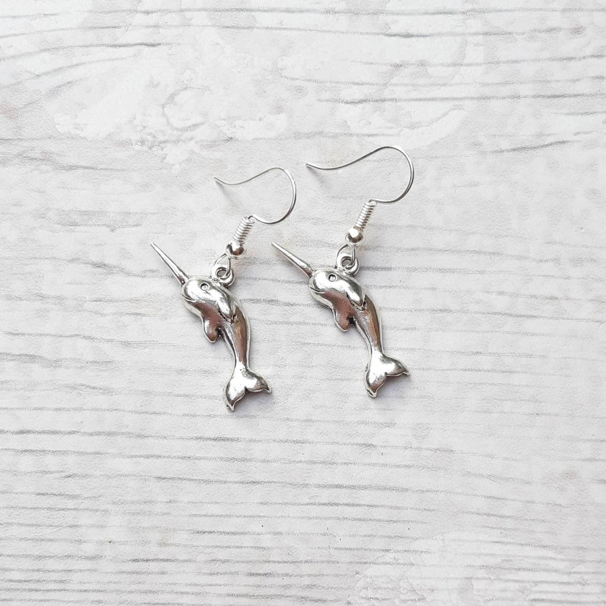 narwhal earrings, whale jewellery, ocean creature earrings, nautical jewelry, unicorn of the sea jewellery, gifts for girls, narwhal charm