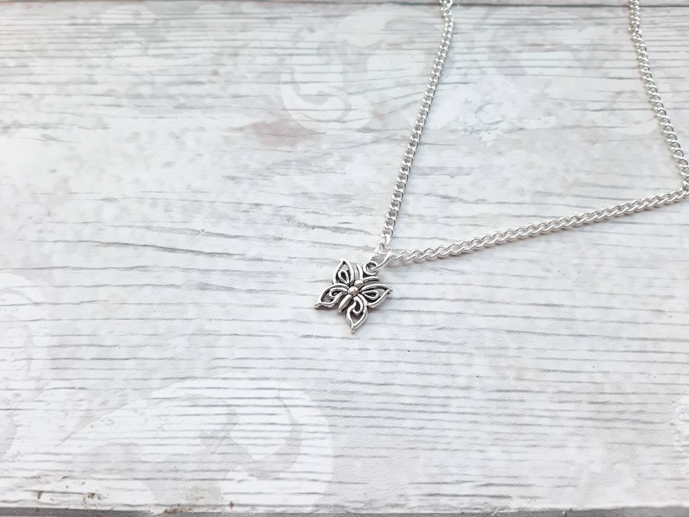 butterfly necklace, dainty butterfly insect jewellery, animal jewelry, bridesmaid present, minimalist necklace, gifts for girls
