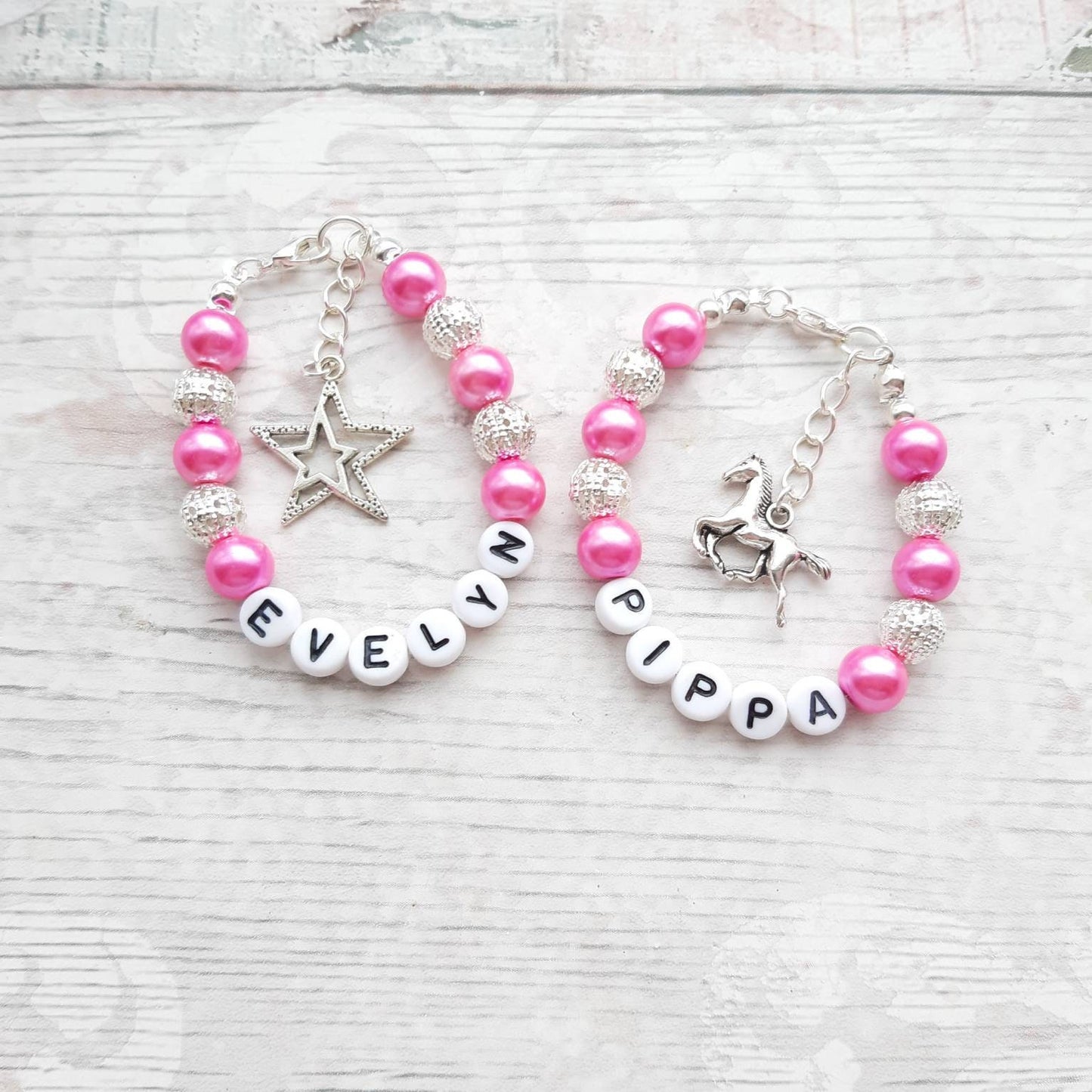 Name bracelet, personalised named jewellery, custom beaded bracelet, flower girl jewelry, wedding thankyou present