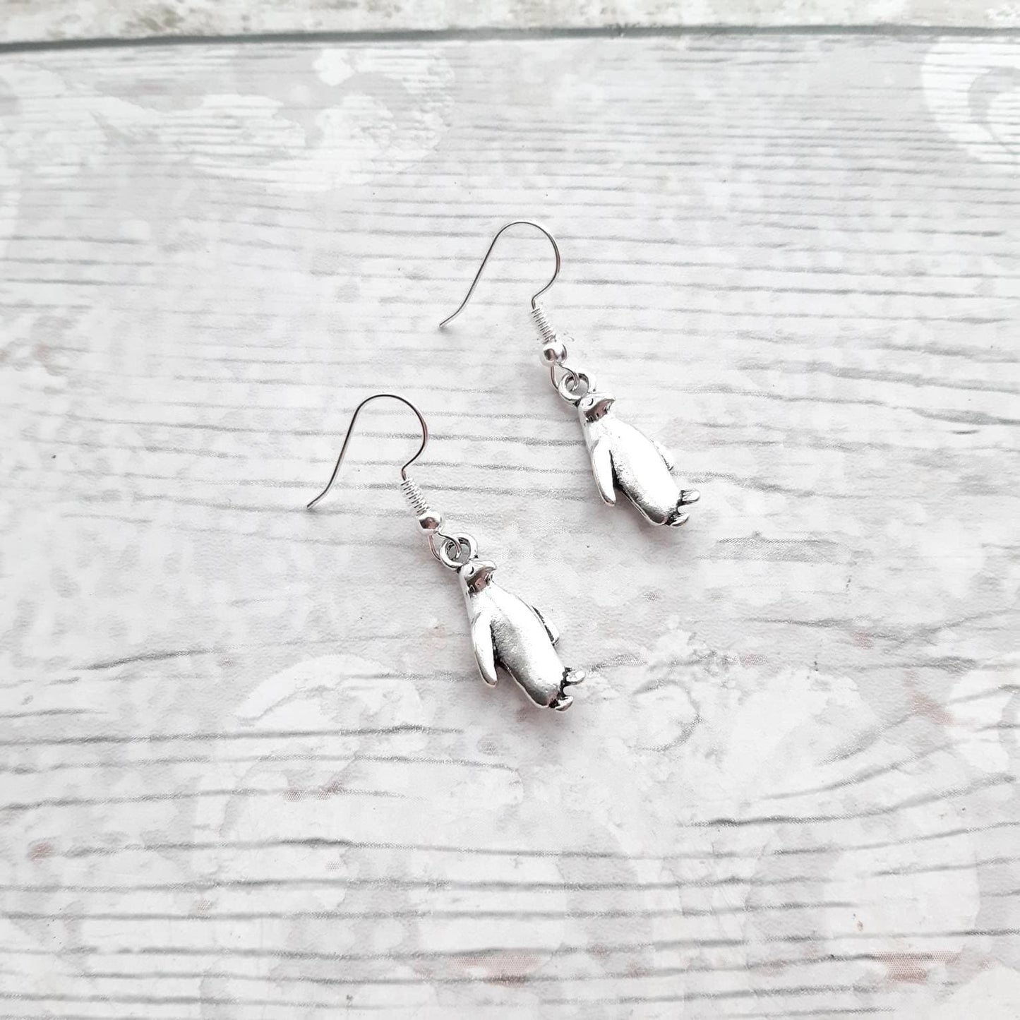 Penguin earrings, winter jewellery, penguin lover, animal jewelry, gifts for girls, bird earrings, festive accessory