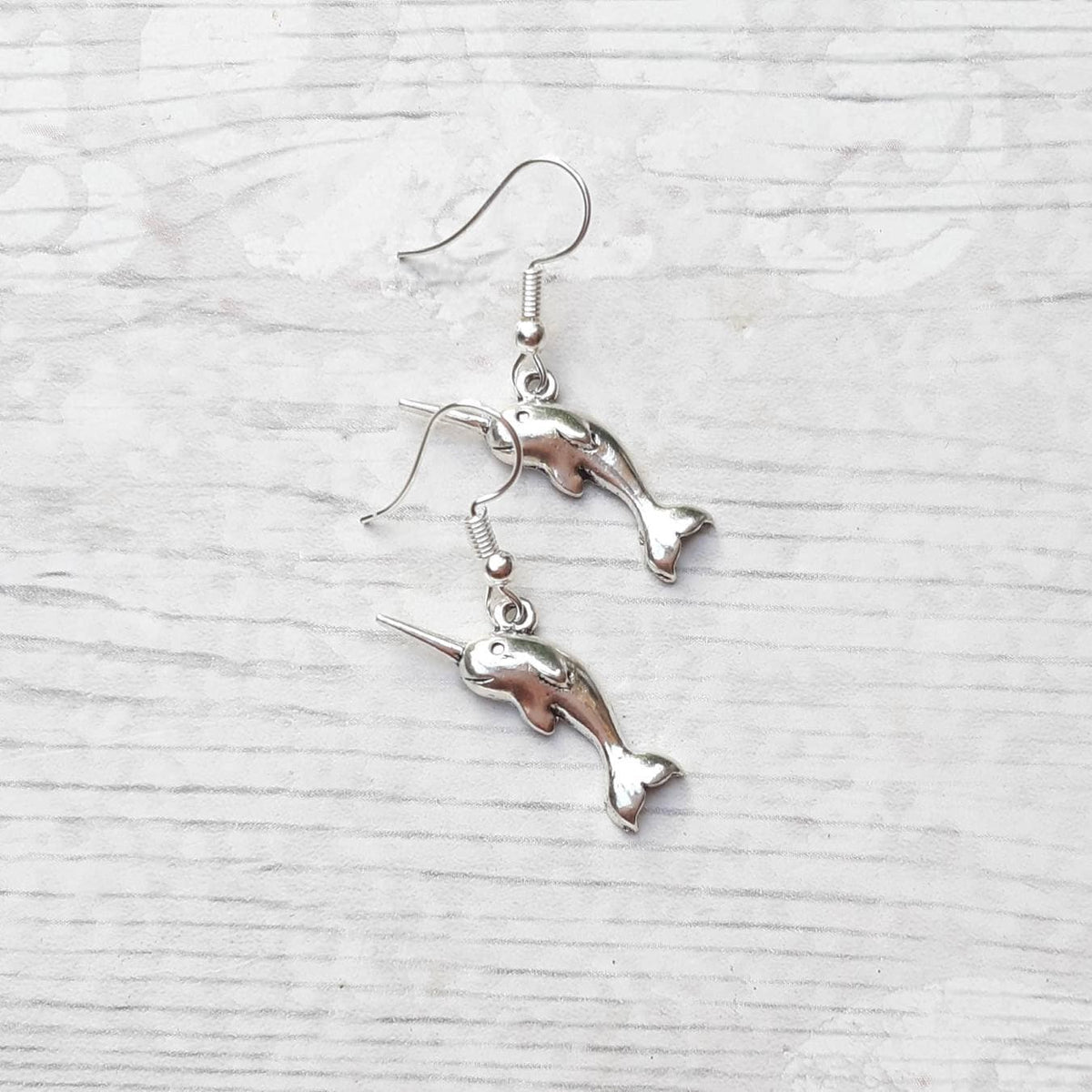 narwhal earrings, whale jewellery, ocean creature earrings, nautical jewelry, unicorn of the sea jewellery, gifts for girls, narwhal charm