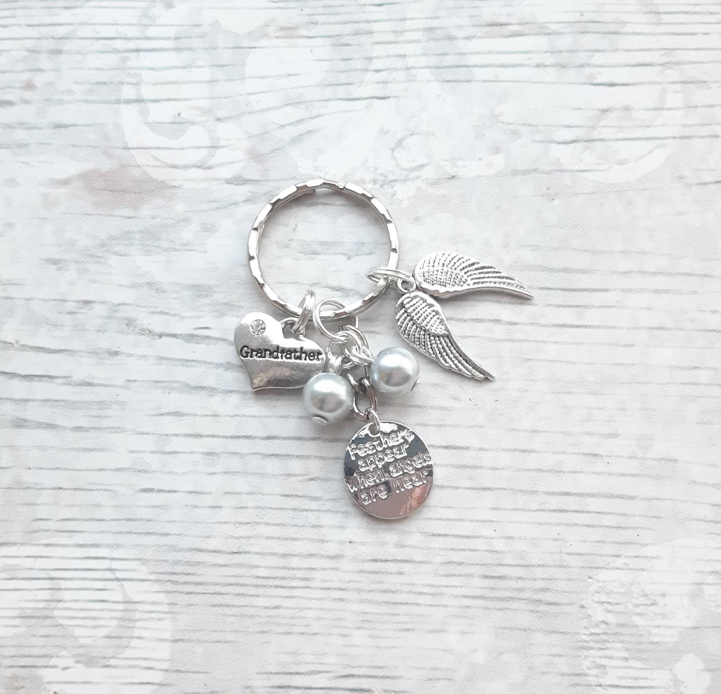 lost loved one memorial, angel wing keyring, guardian angel keychain, feathers appear when angels are near bagcharm, baby loss keepsake