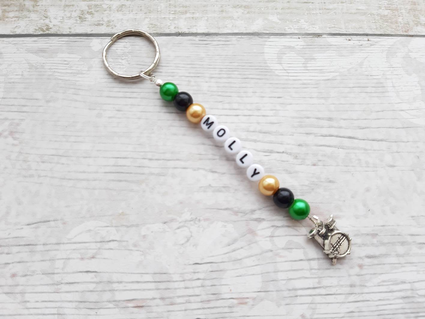 name keyring, named bag charm, personalised keyring, named keyring, back to school, zip tag, coat tag
