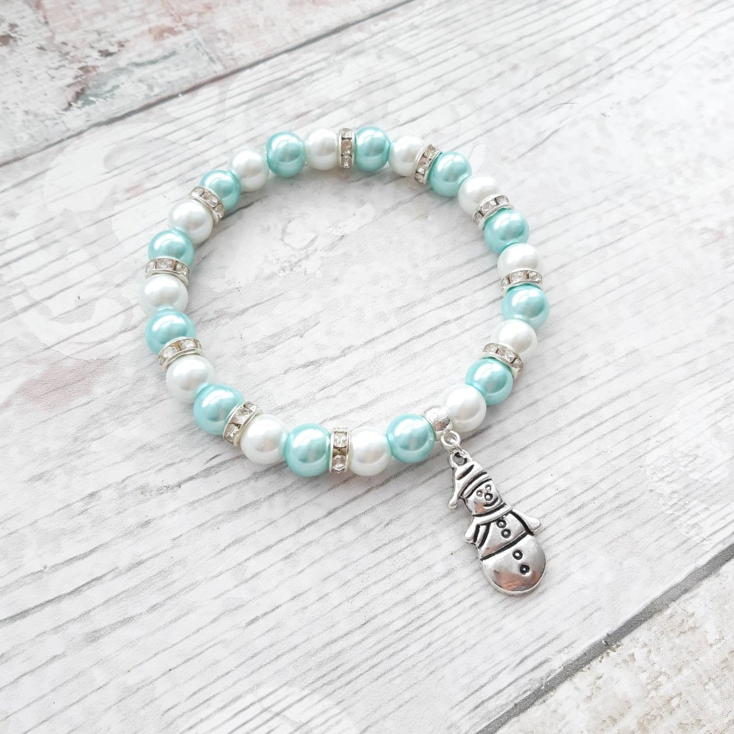 snowman bracelet, Christmas jewellery, holiday jewelry, frosty bracelet, winter jewellery, stocking stuffer