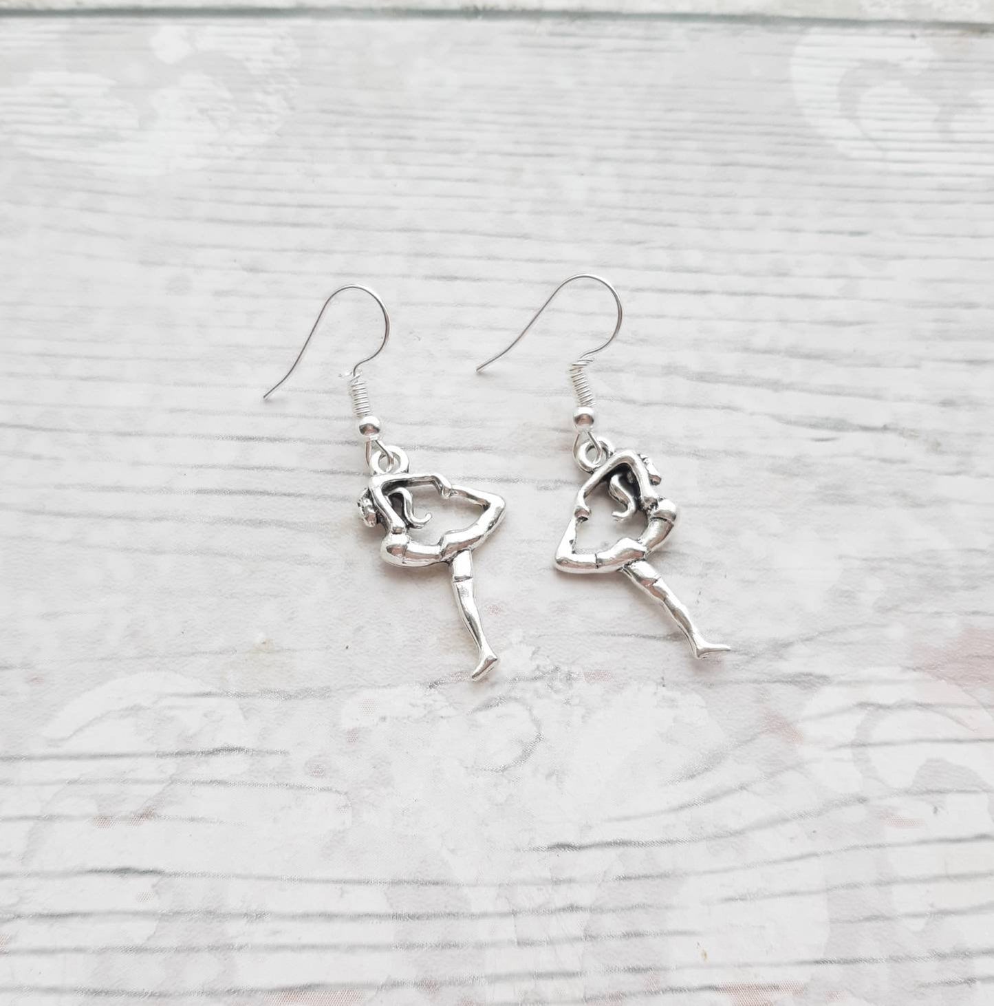 gymnastic earrings, gymnast jewellery, sports team jewelry, gifts for girls, children's present, gymnast earrings, graduation gift