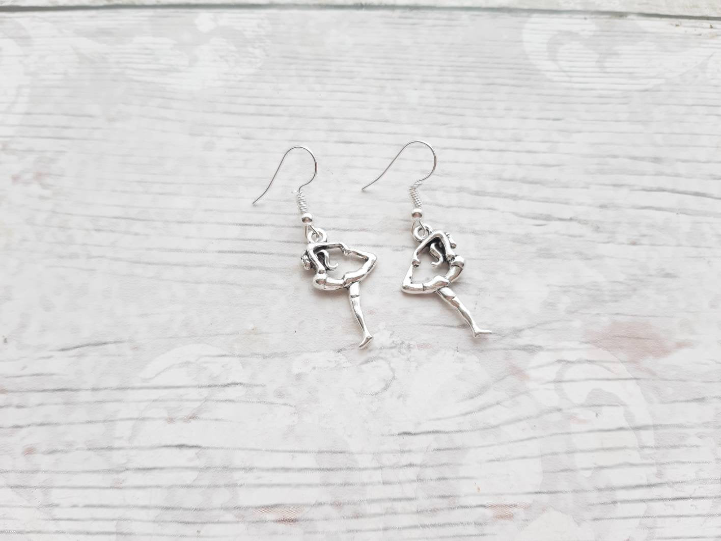 gymnastic earrings, gymnast jewellery, sports team jewelry, gifts for girls, children's present, gymnast earrings, graduation gift