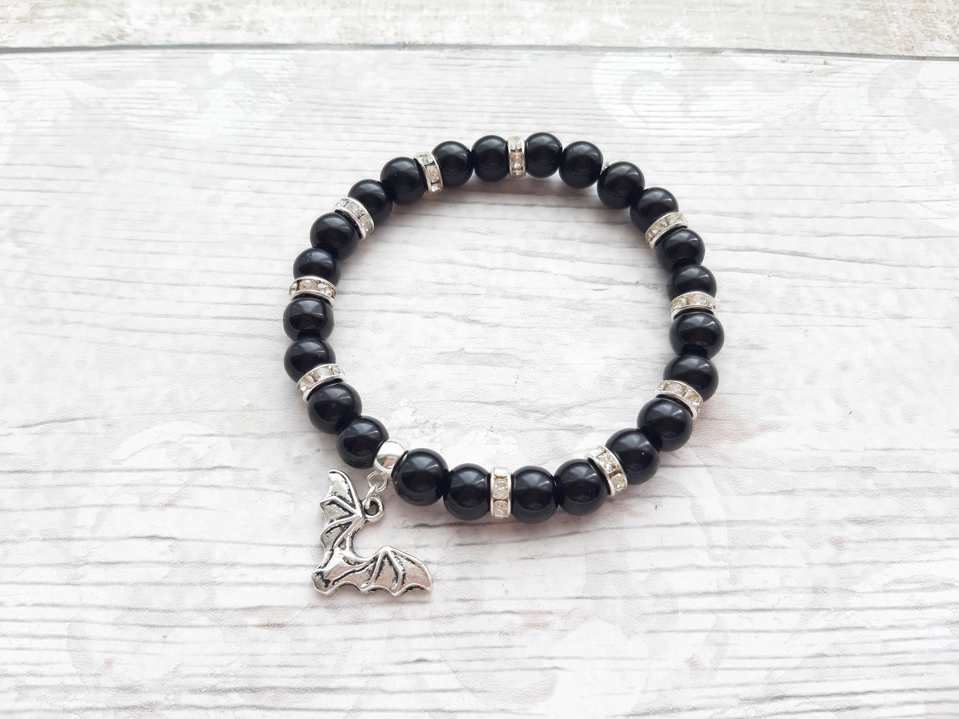 bat bracelet, vampire jewellery, Halloween gift, gothic jewelry, Halloween bracelet, all Hallows eve , witchcraft bracelet