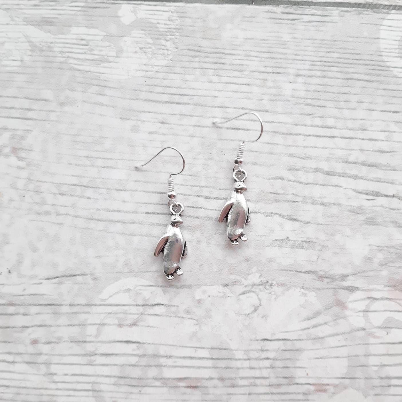 Penguin earrings, winter jewellery, penguin lover, animal jewelry, gifts for girls, bird earrings, festive accessory