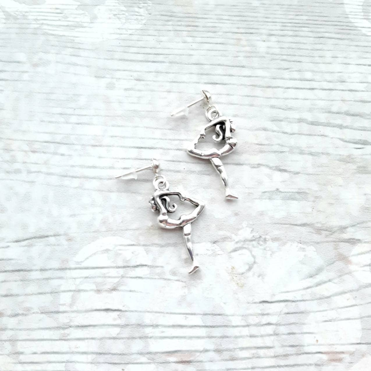 gymnastic earrings, gymnast jewellery, sports team jewelry, gifts for girls, children's present, gymnast earrings, graduation gift