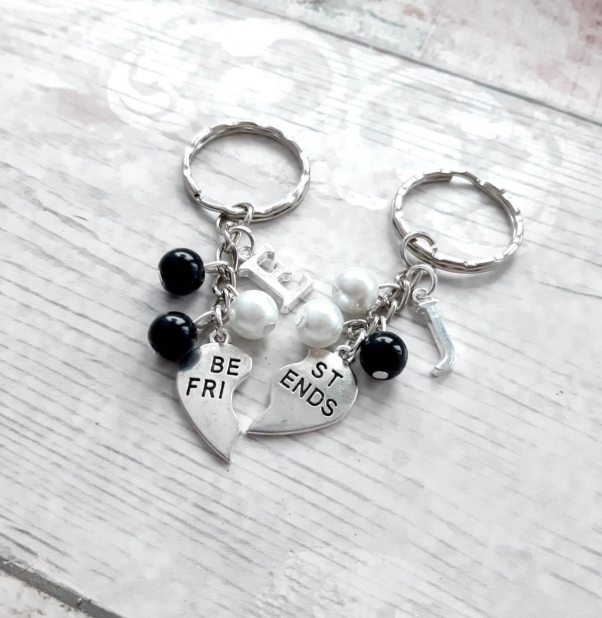 Personalised Best friend keyrings, BFF keychain, friends forever bagcharm, matching keyrings, partners in crime keyring, gifts for friends