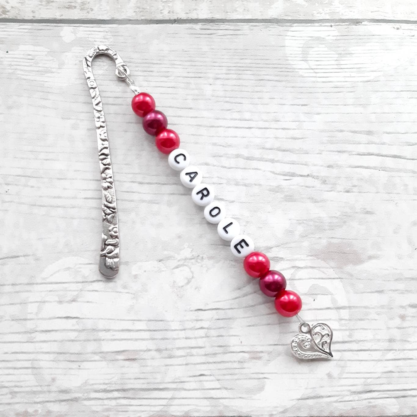 Heart bookmark, personalised name bookmark, custom bookworm present, named page marker, teacher thankyou gift, reader gift