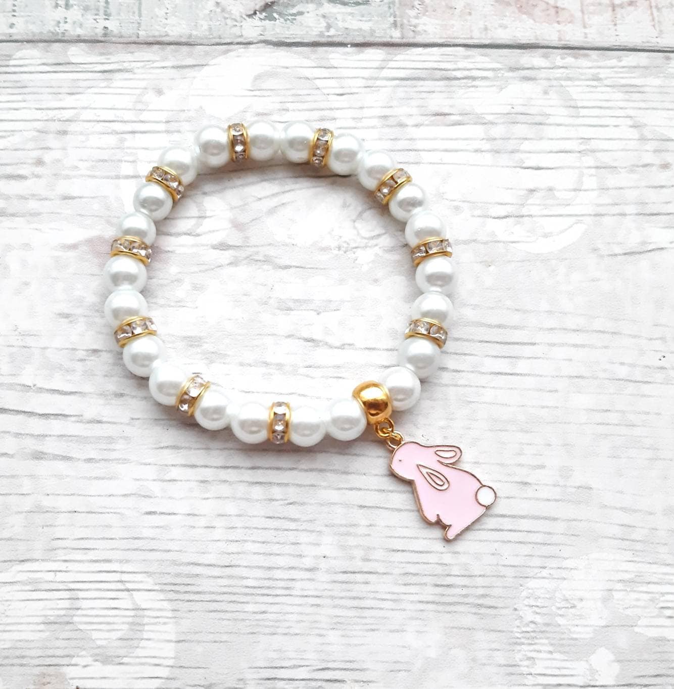 Rabbit bracelet, easter jewellery, bunny bracelet, easter bunny gift, animal lover present, gifts for girls