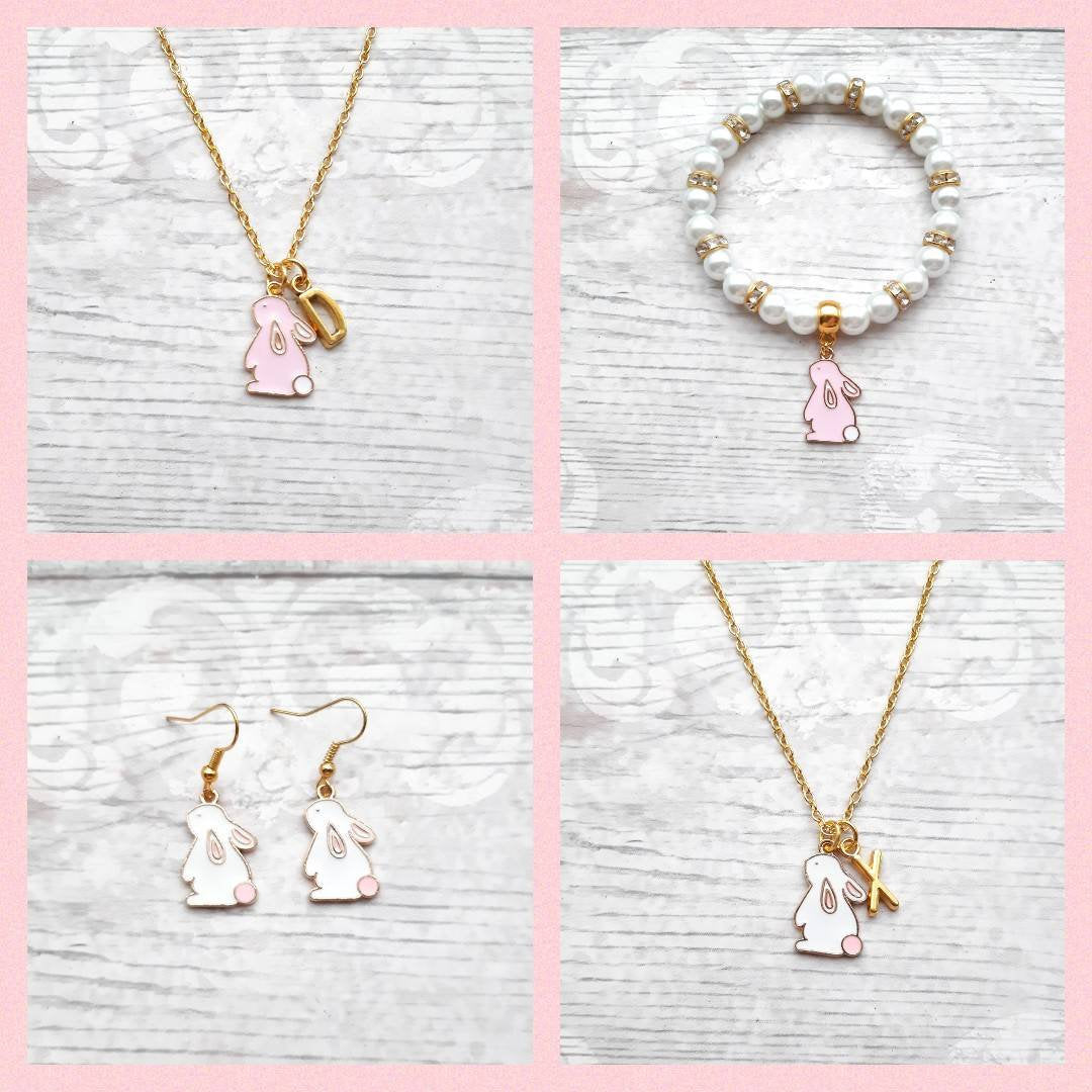 Rabbit bracelet, easter jewellery, bunny bracelet, easter bunny gift, animal lover present, gifts for girls