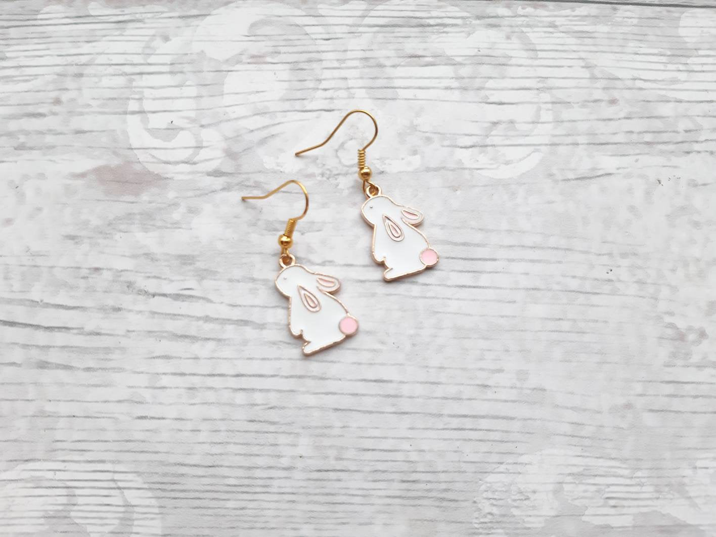 Rabbit earrings, bunny jewellery, easter jewelry, animal lover present, spring earrings, cute gift for girls, hare earrings