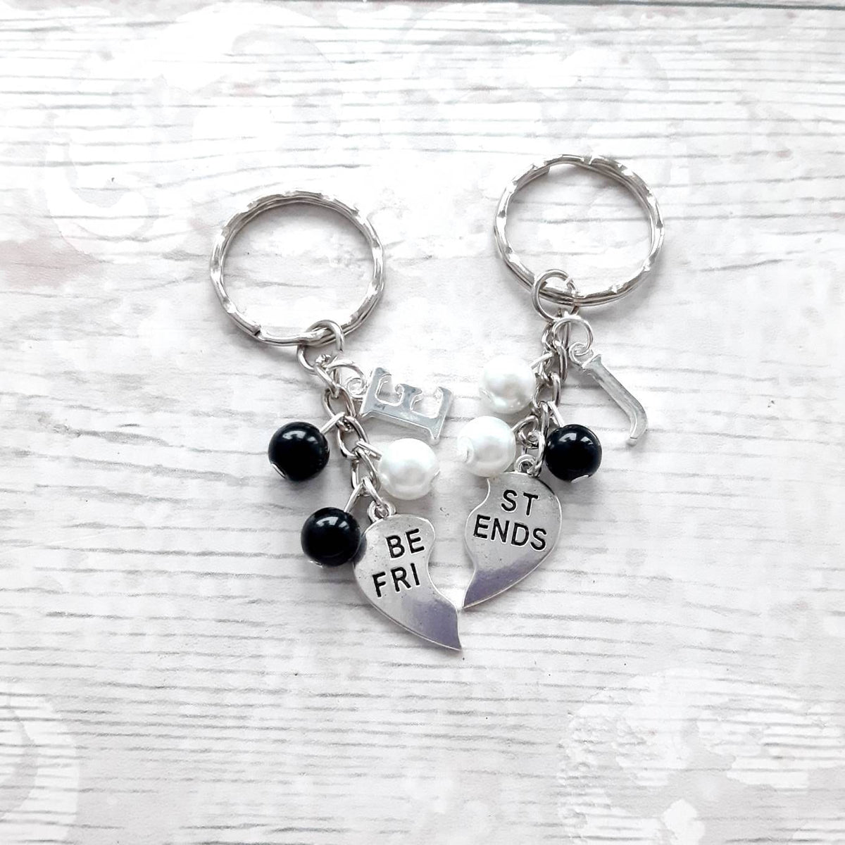Personalised Best friend keyrings, BFF keychain, friends forever bagcharm, matching keyrings, partners in crime keyring, gifts for friends