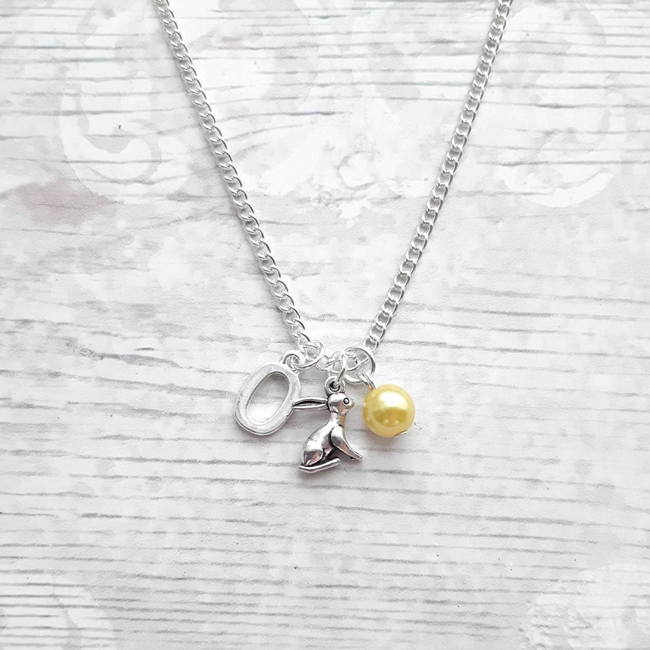 Rabbit necklace, easter jewellery, bunny necklace, easter bunny gift, animal lover present, cute gifts for girls