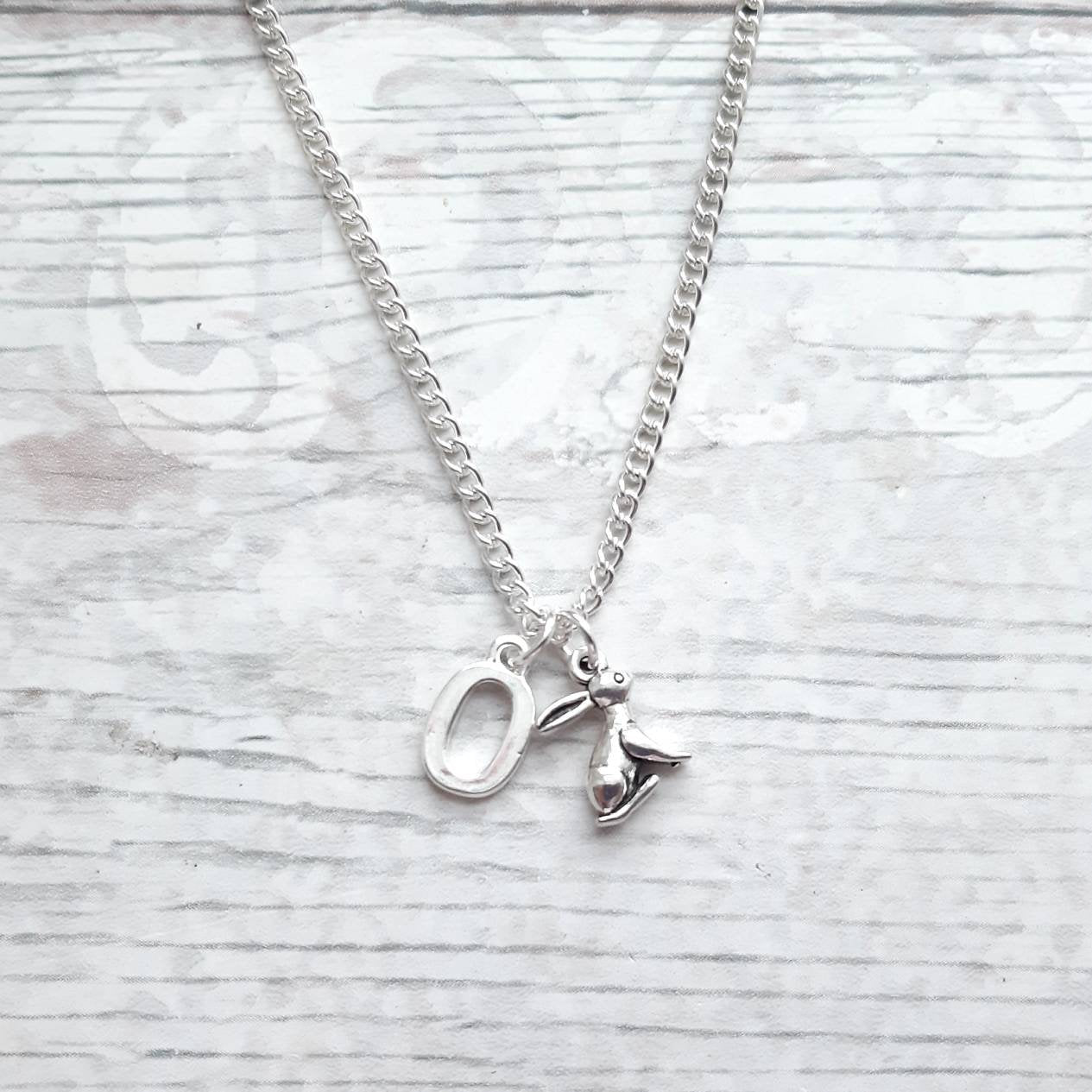 Rabbit necklace, easter jewellery, bunny necklace, easter bunny gift, animal lover present, cute gifts for girls