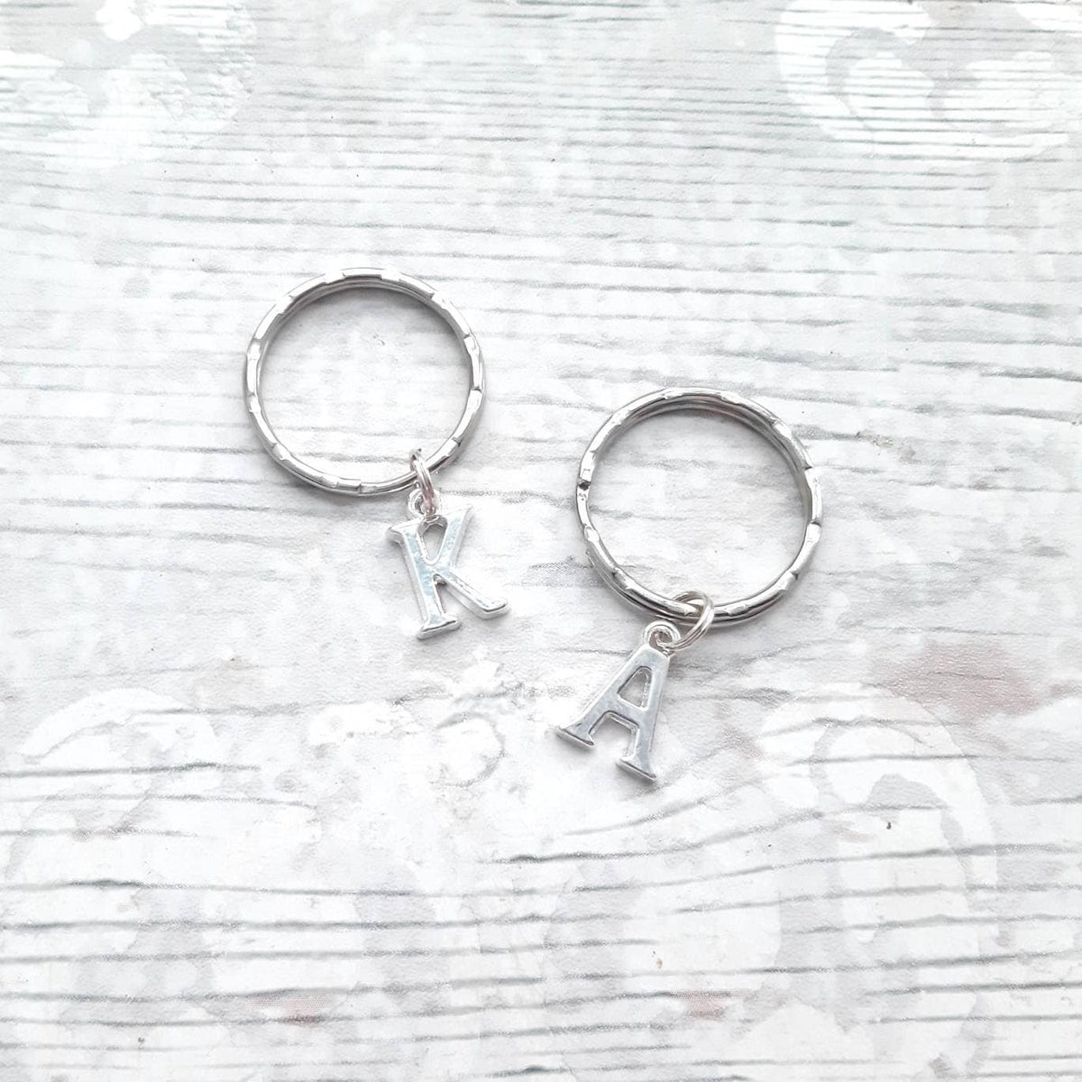 Initial keyring, personalised keychain, monogram bag charm, letter keyring, alphabet bag charm, initial accessory