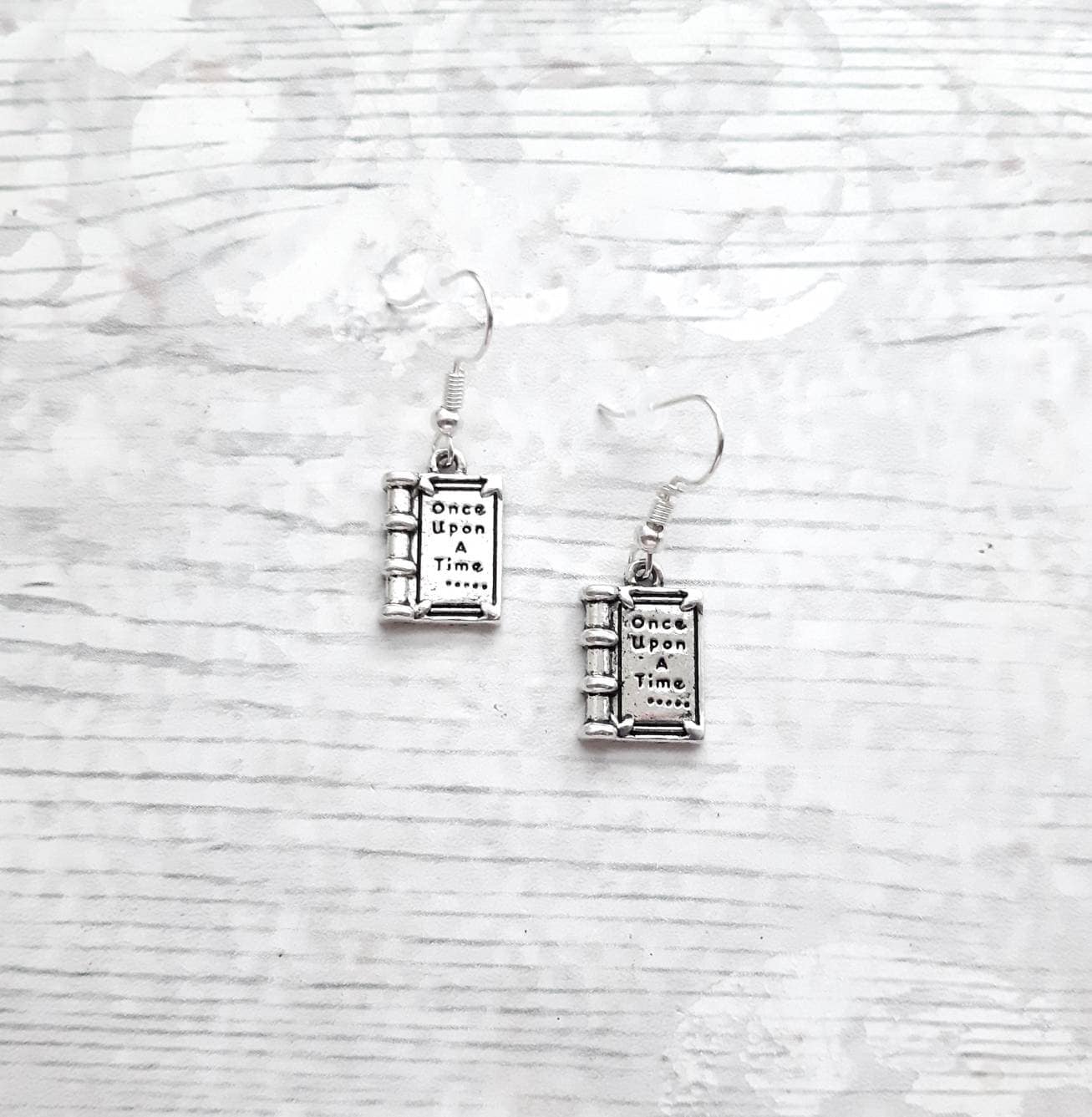 Once upon a time earrings, book lover gift, teacher appreciation present, book jewellery, writer earrings, author gift